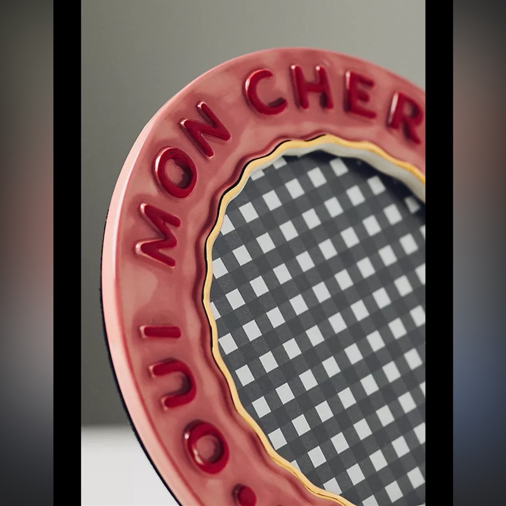 Anthropologie Claudette Text Stoneware Picture Frame - Picture 2 of 7